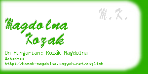 magdolna kozak business card