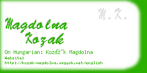 magdolna kozak business card